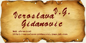 Veroslava Gidanović vizit kartica